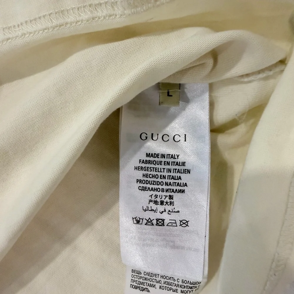 Gucci Cream Logo Crewneck Tee